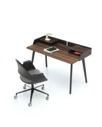Fifty der Design Sekretär - Schreibtisch in Echtholz Furnier
